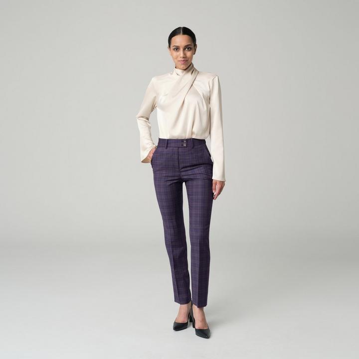 brown-plaid-design-paxton-pants-women