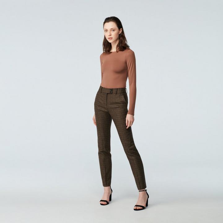 brown-solid-design-newbridge-pants-women