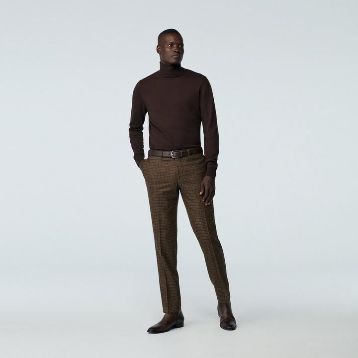 brown-solid-design-newbridge-pants