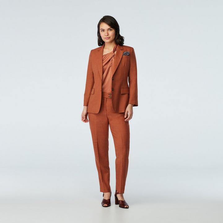 brown-solid-design-stockport-blazer-women