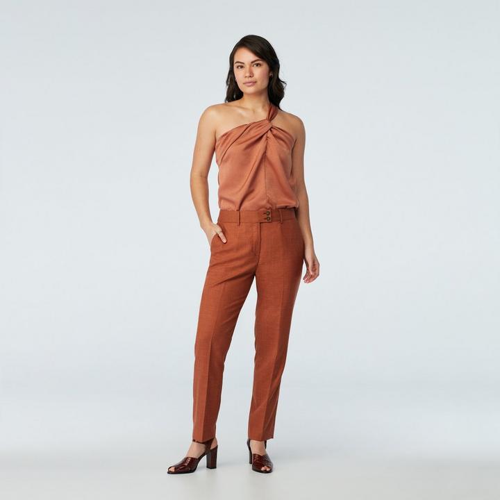 brown-solid-design-stockport-pants-women