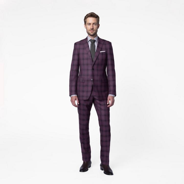 burgundy-plaid-design-blazer