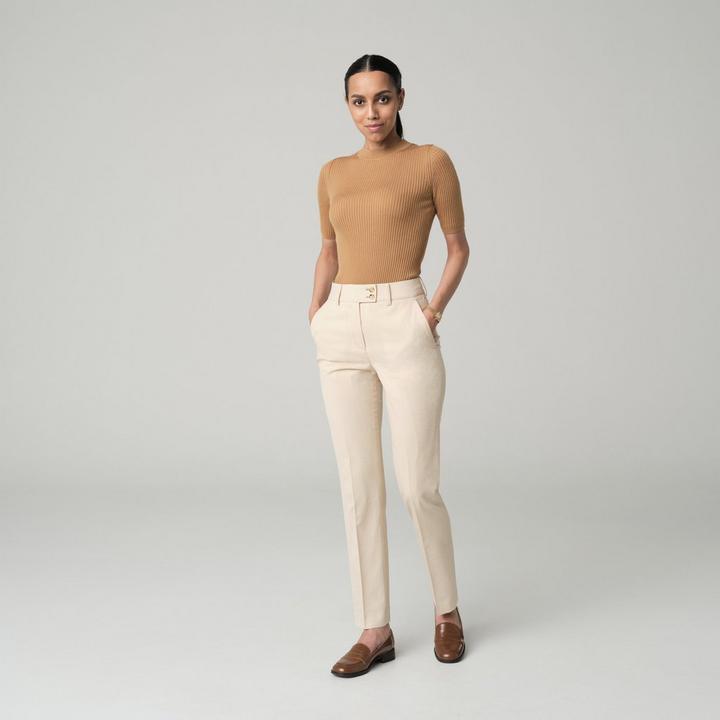 cream-solid-design-stapleford-pants-women