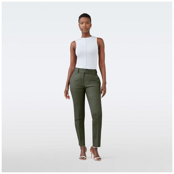 green-solid-design-stockport-pants-women