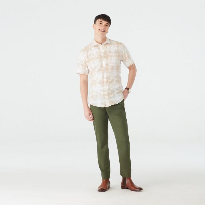 khaki-plaid-design-shirt