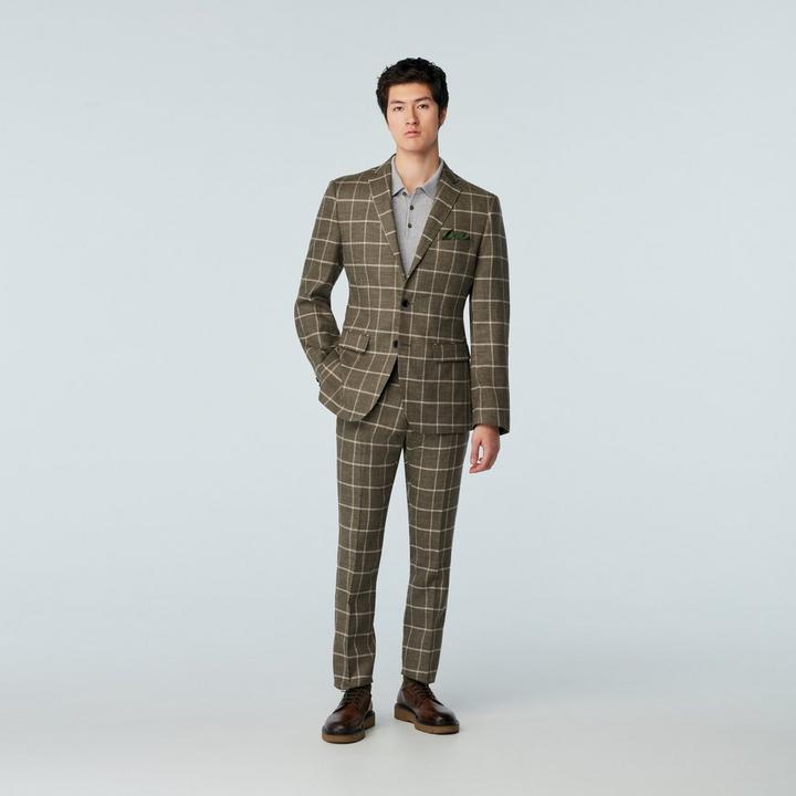 olive-checked-design-suit