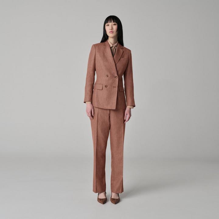 orange-plaid-design-outwell-suit-women